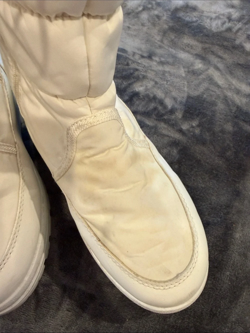 White Puffer Winter Boots
